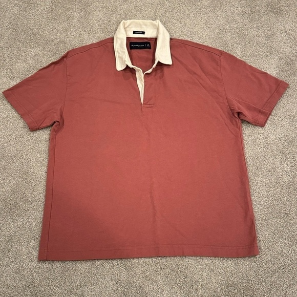 Abercrombie & Fitch Red and Cream Shirts - Picture 1 of 6